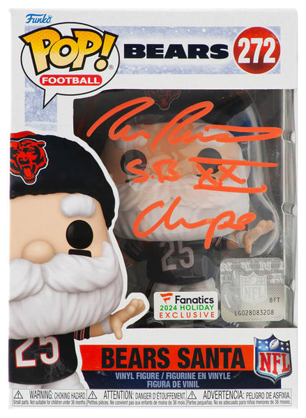 Ron Rivera Signed Bears SANTA Funko Pop Doll #272 w/SB XX Champs -(SCHWARTZ COA)