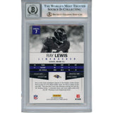 Ray Lewis Autographed 2012 Panini Absolute #7 Trading Card Beckett 53008