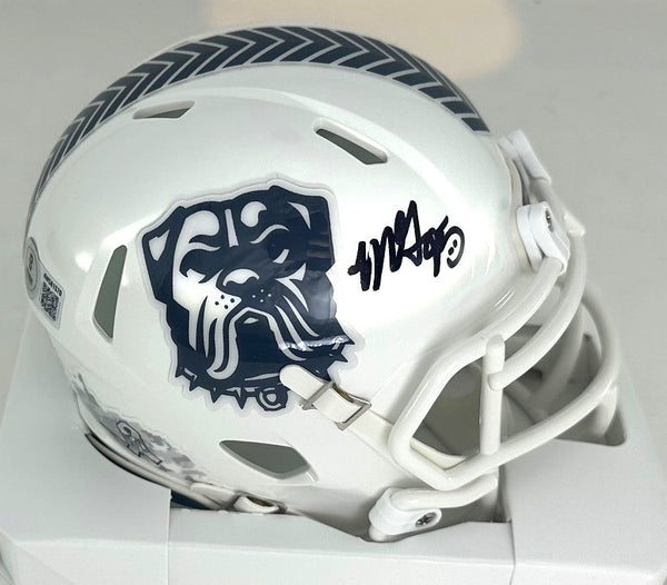 Browns MYLES GARRETT Signed Riddell '24 SALUTE Speed Mini Helmet AUTO - BAS