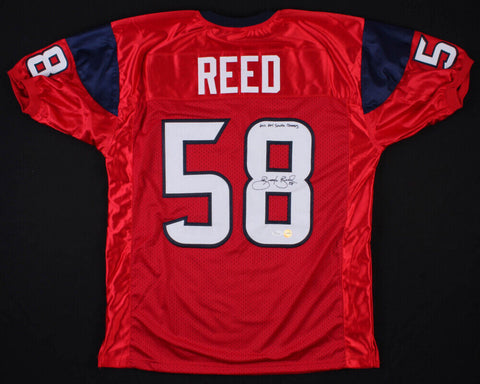 Brooks Reed Signed Houston Texans Jersey Inscribed 2011 AFC South Champs (JSA)