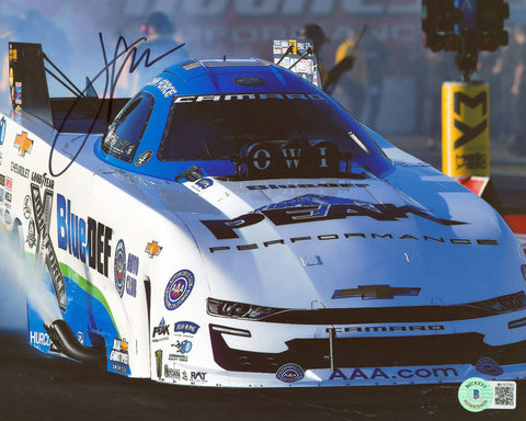 John Force NHRA Authentic Signed 8x10 Photo Autographed BAS #BC13782