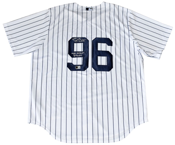 GEORGE LOMBARD JR SIGNED NEW YORK YANKEES #96 NIKE JERSEY W/ MLB DEBUT 8/4/26