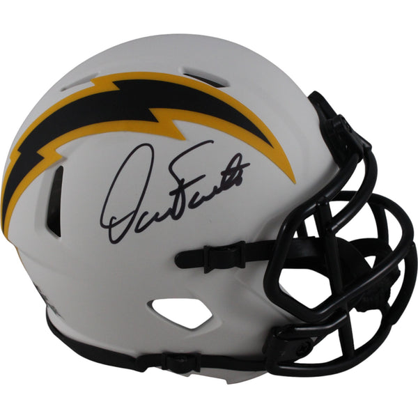 Dan Fouts Autographed San Diego Chargers Lunar Mini Helmet Beckett Witness 49259