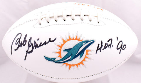 Bob Griese Autographed Miami Dolphins Logo Football w/HOF - Beckett W Hologram