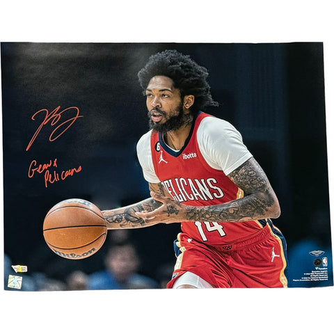 Brandon Ingram Autographed New Orleans Pelicans 16x20 Photo Geaux Fanatics 54394