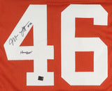 Malik Jefferson Signed Texas Longhorns Jersey Ins."Hook Em" (Jefferson Hologram)