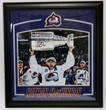 Nathan Mackinnon Signed 16x20 Photo Raising Stanley Cup Deluxe Frame Fanatics