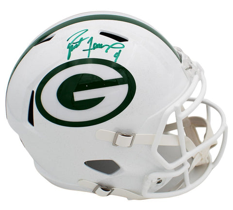 Brett Favre Signed Green Bay Packers Speed Full Size Alternate White NFL Helmet