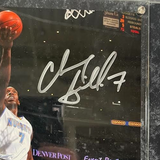 Chauncey Billups Autographed Denver Nuggets 8x10 Photo with Plaque JSA COA