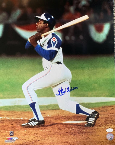Braves HANK HENRY AARON Signed 16x20 Photo #5 AUTO - HOF - MVP - '57 Champ - JSA