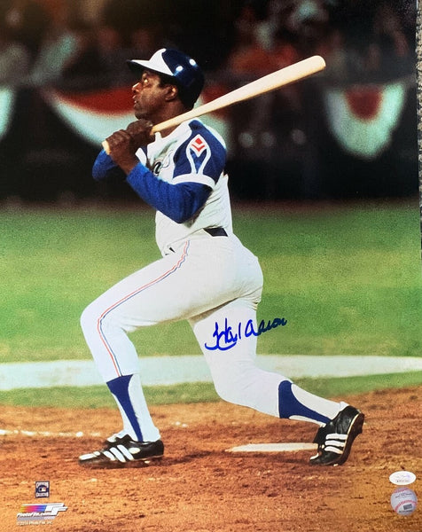 Braves HANK HENRY AARON Signed 16x20 Photo #5 AUTO - HOF - MVP - '57 Champ - JSA