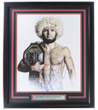 Khabib Nurmagomedov Signed Framed 16x20 UFC Photo JSA ITP