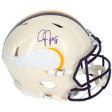 Justin Jefferson Autographed Minnesota Vikings RETRO Authentic Helmet Beckett