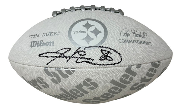 Hines Ward Signed Pittsburgh Steelers Wilson NFL Team Series Football BAS