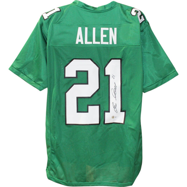 Eric Allen Autographed Pro Style Size XL Green Jersey Beckett Witness 50955