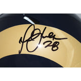 Marshall Faulk Signed LA Rams TB Authentic Helmet Beckett 42345