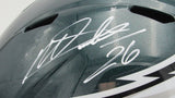 Miles Sanders Signed/Auto Eagles Speed Replica Full Size Helmet JSA 161926