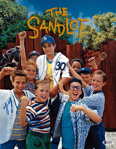 THE SANDLOT AUTOGRAPHED SIGNED 11X14 PHOTO WITH 4 SIGS BECKETT BAS STOCK #181317