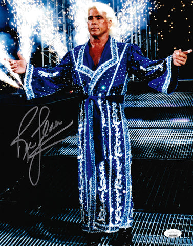 RIC FLAIR AUTOGRAPHED SIGNED 11X14 PHOTO JSA STOCK #203584