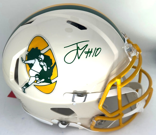 Packers JORDAN LOVE Signed Full Size AUTHENTIC Alternate RETRO Helmet AUTO BAS