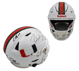Ray Lewis/Ed Reed Signed Miami Hurricanes Speed Flex Authentic White NCAA Helmet
