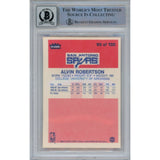 Alvin Robertson Autographed 1986-87 Fleer 92 Trading Card 10 Grade Beckett 47046