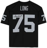 Howie Long Oakland Raiders Signed Black Mitchell & Ness Replica Jersey