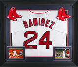 Manny Ramirez Authentic Signed White Pro Style Framed Jersey BAS Witnessed