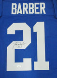 NY Giants Pro Bowler TIKI BARBER Signed Custom Replica Blue Stitched Jersey JSA