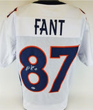 Noah Fant Signed Denver Broncos Jersey (Beckett COA) 2019 1st Rd Draft Pick T.E