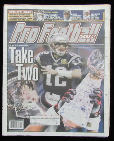 February 24, 2004 Pro Football Weekly Newspaper Tom Brady on Cover 198236