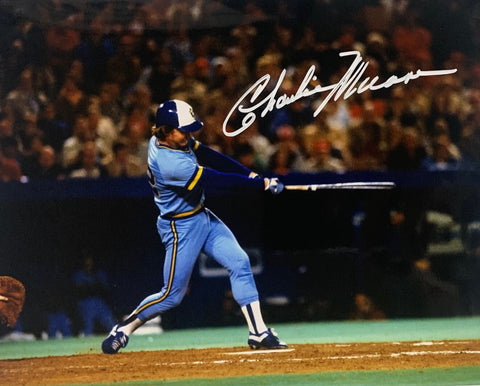 Brewers AL Champion CHARLIE MOORE Signed 8x10 Photo #9 AUTO - 1982 AL CHAMPS