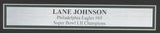 Lane Johnson Signed 16x20 Photo Philadelphia Eagles Framed JSA 185685