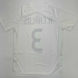 Autographed/Signed Roberto Carlos Real Madrid White Soccer Jersey Beckett COA