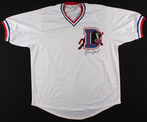 Robert Wuhl (Larry Hockett) Signed "Bull Durham" Durham Bulls Jersey (PSA COA)