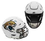 Travis Hunter Signed Jacksonville Jaguars Speed Flex Alternate White NFL Helmet