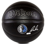 Luka Doncic Autographed Mavericks Wilson Team Premier Black Basketball Panini