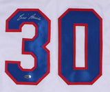 Tim Raines Signed Montreal Expos Jersey (Leaf COA) 7x All-Star (1981-1987) O.F.