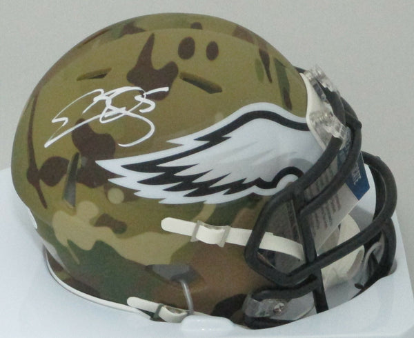 Philadelphia Eagles DONOVAN McNABB Signed Riddell CAMO Mini Helmet AUTO - BCA