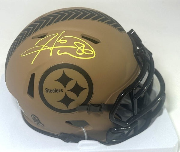 Steelers HINES WARD Signed Riddell 2023 SALUTE Speed Mini Helmet AUTO - BAS