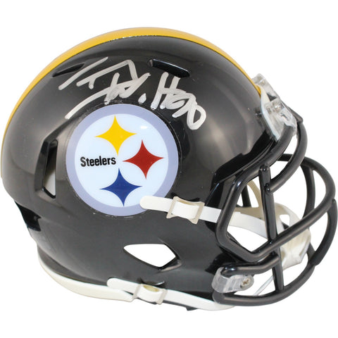 TJ Watt Autographed/Signed Pittsburgh Steelers Mini Helmet Beckett Witness 54034