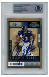 Ray Lewis Autographed/Signed 04 Playoff Contenders #10 Card Slab Beckett 52698