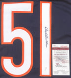 Dick Butkus Signed Chicago Bears Career Stat Jersey (JSA COA) 8xPro Bowl L.B