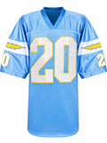 Natrone Means Signed Light Blue Custom Football Jersey - (SCHWARTZ SPORTS COA)