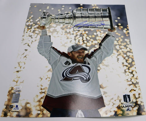 Gabe Landeskog Autographed 16x20 Photo with Cup (Fanatics & JSA)