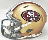 FRED WARNER AUTOGRAPHED 49ERS GOLD SPEED MINI HELMET BECKETT WITNESS 223761