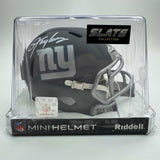 Autographed/Signed Lawrence Taylor New York Giants Silver Mini Helmet BAS COA
