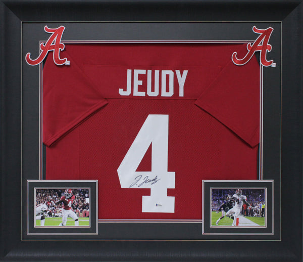 Alabama Jerry Jeudy Authentic Signed Maroon Pro Style Framed Jersey BAS
