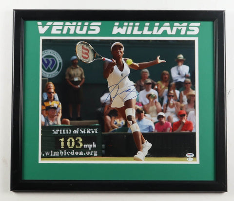 Venus Williams Signed Framed & Matted Photo Display (PSA & Online Authentics)