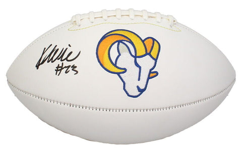 Kyren Williams Autographed Los Angeles Rams White Panel Football Beckett